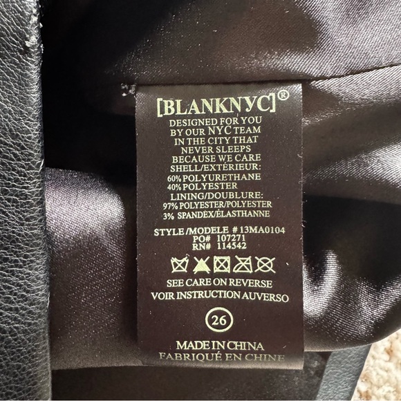 BlankNYC Faux Leather Miniskirt – Black, Size 2 aka 26” Waist, Edgy & Chic Style - Picture 8 of 15